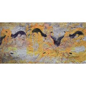 Fatima Khalid, 12 x 6 Inch, Photo Manipulation & UV Printing on Stone Tile, Taleem Ka Zewar Baghi Bnata Hai, AC-FTKH-001